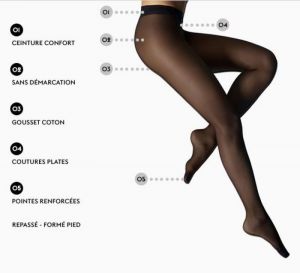 COLLANT SEMI-OPAQUE SATINE 30D VISON