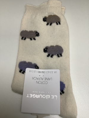 CHAUSSETTE MOTIF MOUTONS 675/NATUREL
