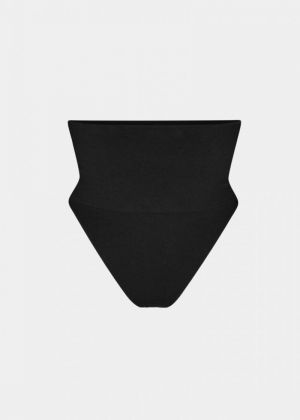 SHIMMER THONG BLACK